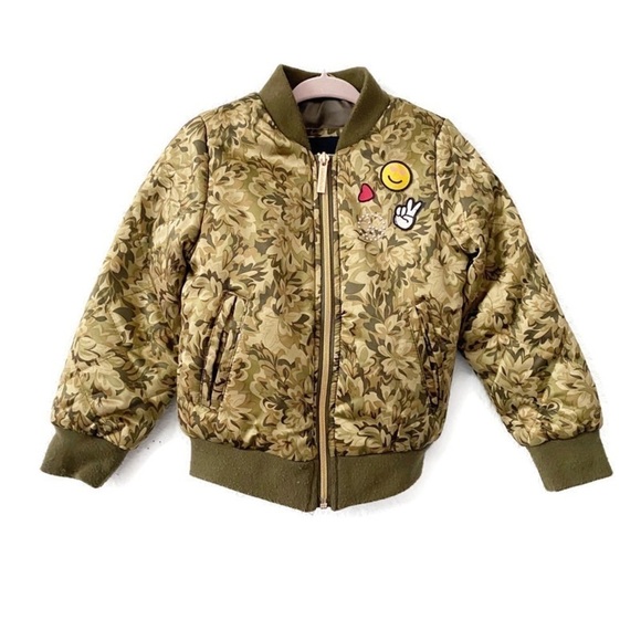 Limited Too Camo Patch Full Zip Bomber Jacket 4 - Picture 1 of 7